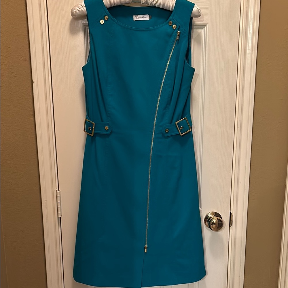 Calvin Klein Teal Sleeveless Dress